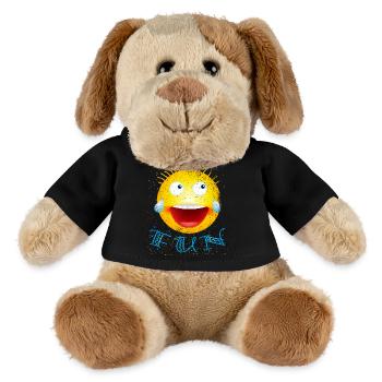 smiley lacht modifiziert - MiniFeet® Hund Helge - Schwarz - Vorne
