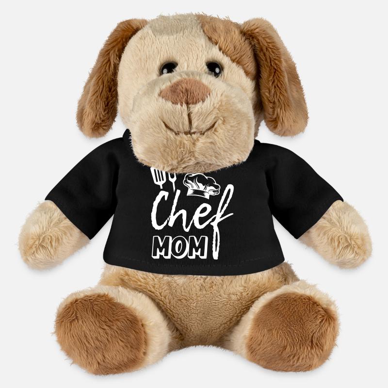 Maman chef - Chien en peluche Helge MiniFeet® - noir