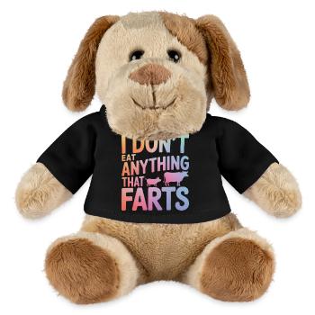 Vegetarian Vegan Veggie Vegetarian - MiniFeet® Dog Helge - black - Front