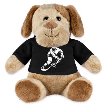 Eishockeyspieler Zeichnung - MiniFeet® Hund Helge - Schwarz - Vorne