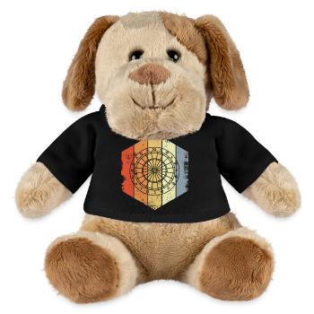 Croquis de jeu de fléchettes - Chien en peluche Helge MiniFeet® - noir - Devant