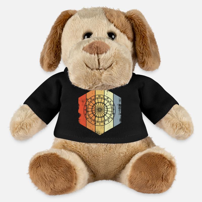 Croquis de jeu de fléchettes - Chien en peluche Helge MiniFeet® - noir