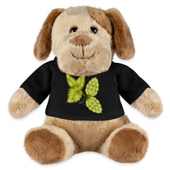 Hops and hop leaf – natural beer motif - MiniFeet® Dog Helge - black - Front