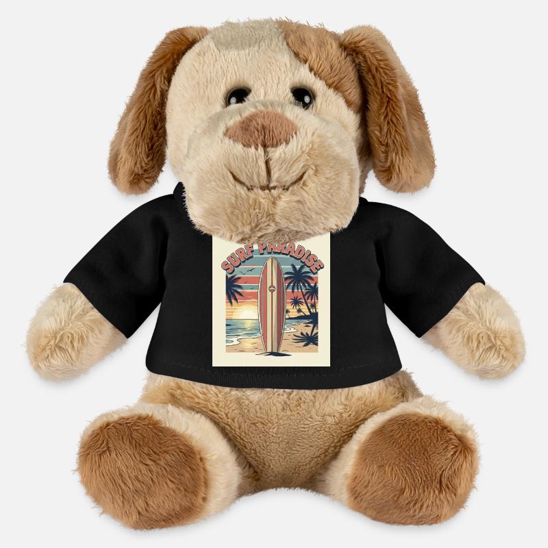 Surf Paradies Retro Design - MiniFeet® Hund Helge - Schwarz
