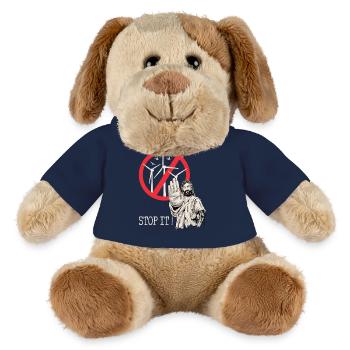 Jesus says stop to wind power - MiniFeet® Dog Helge - french navy - Front