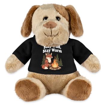 Bleib Wild, Bleib Warm am Lagerfeuer - MiniFeet® Hund Helge - Schwarz - Vorne