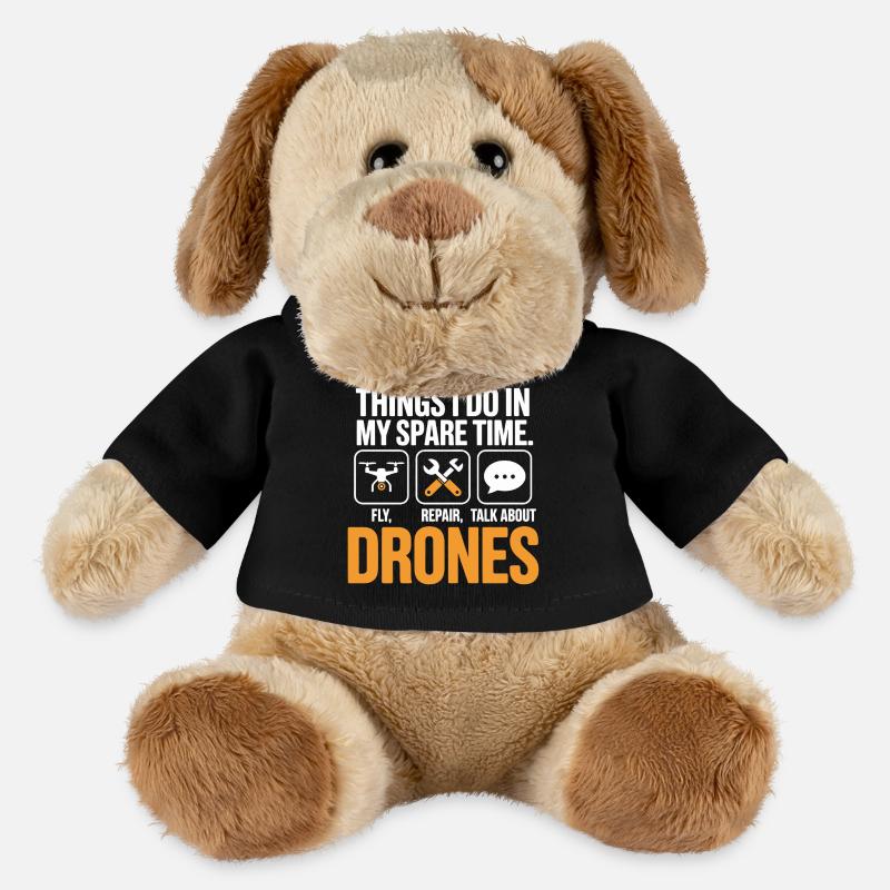 Drones : Discussion sur la réparation de mouches pendant le temps libre - Chien en peluche Helge MiniFeet® - noir