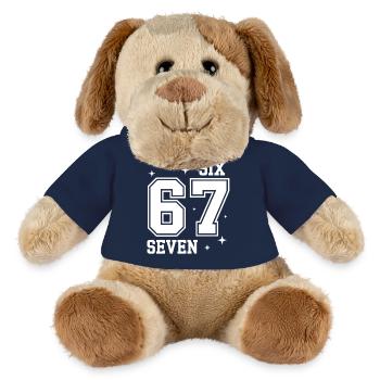 67 - Six Seven SixSeven 6-7 - Chien en peluche Helge MiniFeet® - bleu marine - Devant