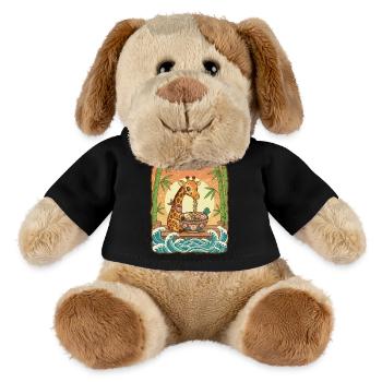 Kawaii Giraffe Ramen Nudeln - MiniFeet® Hund Helge - Schwarz - Vorne