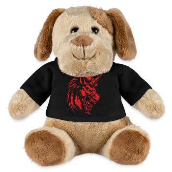 Angry Unicorn Dark Power - Rebellious Magic - MiniFeet® Dog Helge - black - Front