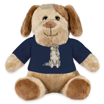 Australian Shepherd Banksy Style Dog Motif - MiniFeet® Dog Helge - french navy - Front
