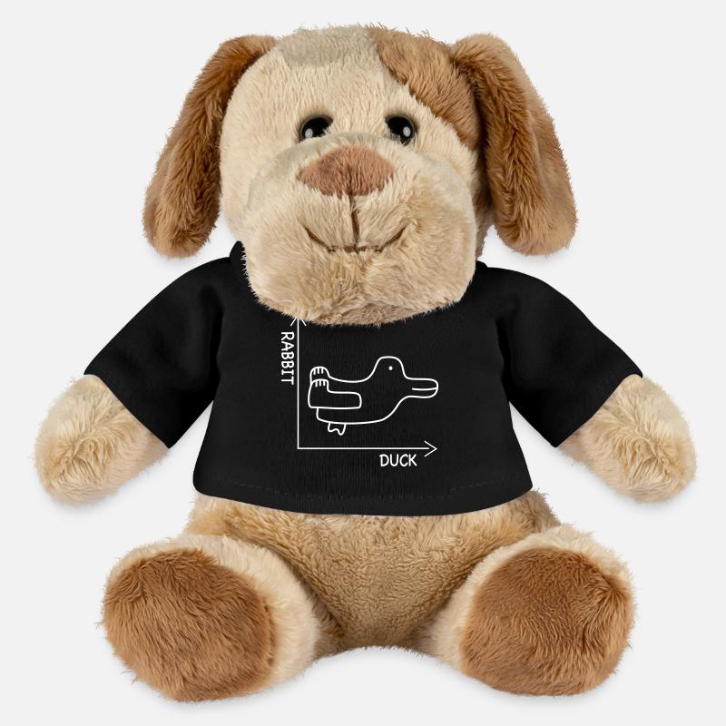 illusion d'optique - Chien en peluche Helge MiniFeet® - noir