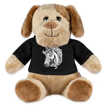 Horse Horse Racing Horse Head - MiniFeet® Dog Helge - black - Front