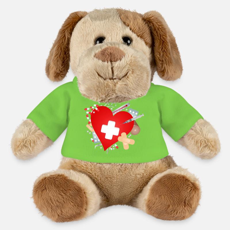 Erste Hilfe Set oder Reiseapotheke mit Herz - MiniFeet® Hund Helge - Hellgrün