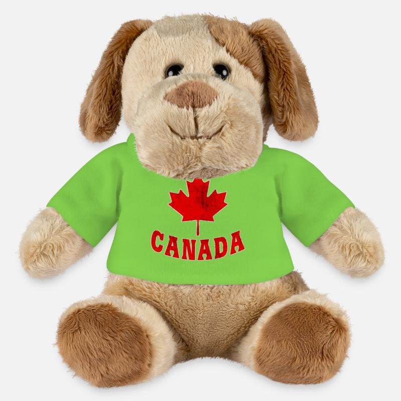 Kanada / Geschenk / Ahornblatt / Geschenkidee - MiniFeet® Hund Helge - Hellgrün