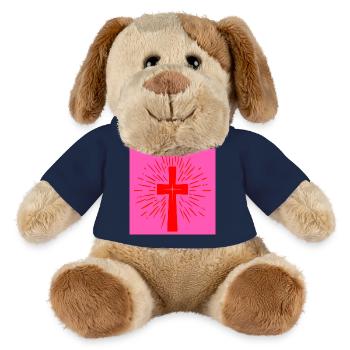 Church Christian Cross - Christian Faith - MiniFeet® Dog Helge - light green - Front