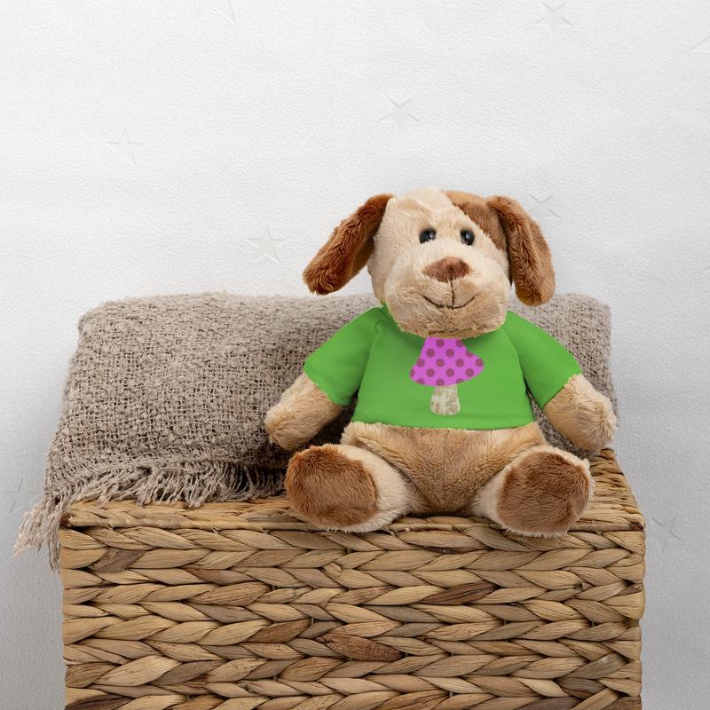 Motif de points champignons Points Points Roses Bonheur de la chambre de bébé Chien en peluche Helge MiniFeet®