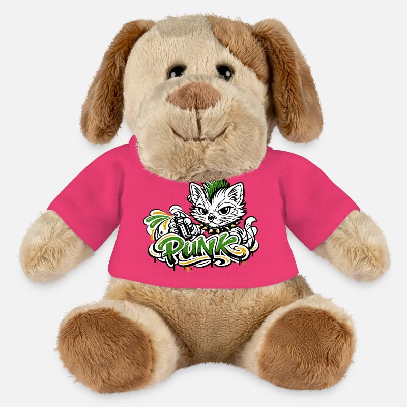 Punkkatz Graffiti Mohawk - MiniFeet® Hund Helge - Pink