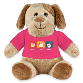 Stein Papier Ziege Nummer 1 Ziege - MiniFeet® Hund Helge - Pink - Vorne