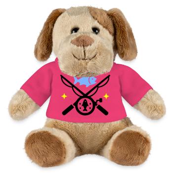 Fishing & Fishing | Petri Heil Hobby Logo - MiniFeet® Dog Helge - pink - Front