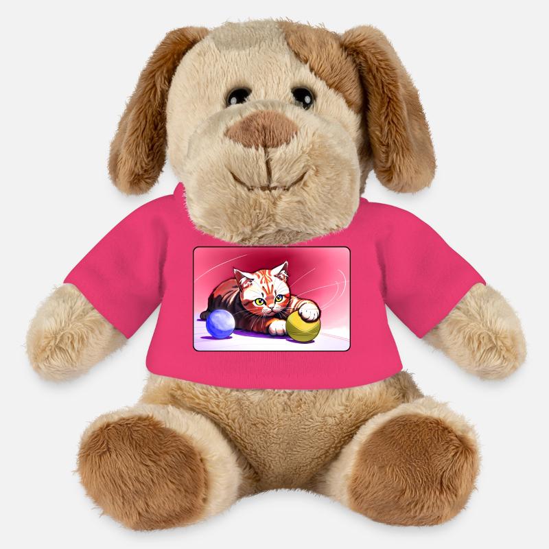 Rotgestreiftes Tigerkätzchen - MiniFeet® Hund Helge - Pink