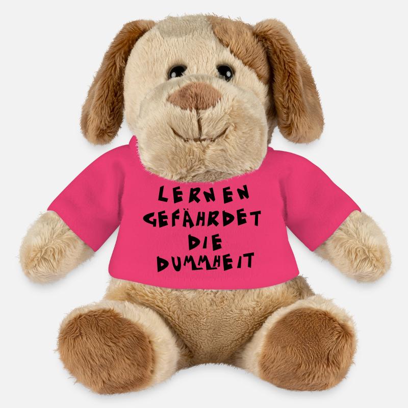 Lernen gefährdet die Dummheit - MiniFeet® Hund Helge - Pink