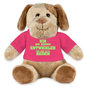 Entwickler als Beruf - MiniFeet® Hund Helge - Pink - Vorne