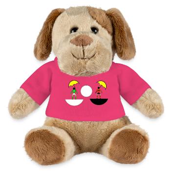 Neon Umbrella Duel in Split Halves - MiniFeet® Dog Helge - pink - Front