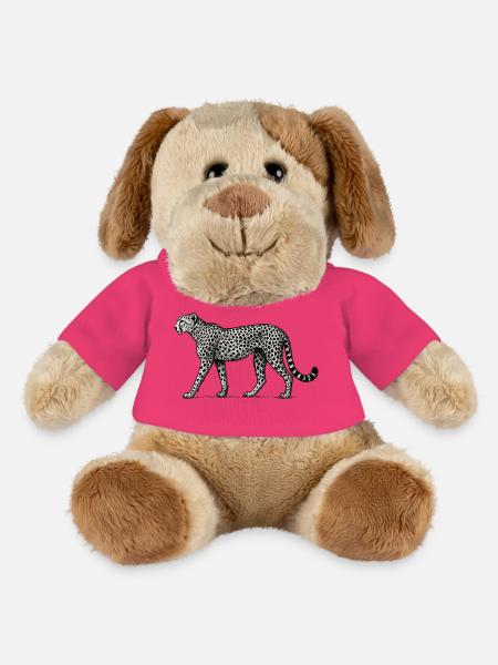 Schwarzweiß Leopard Muster - MiniFeet® Hund Helge - Pink