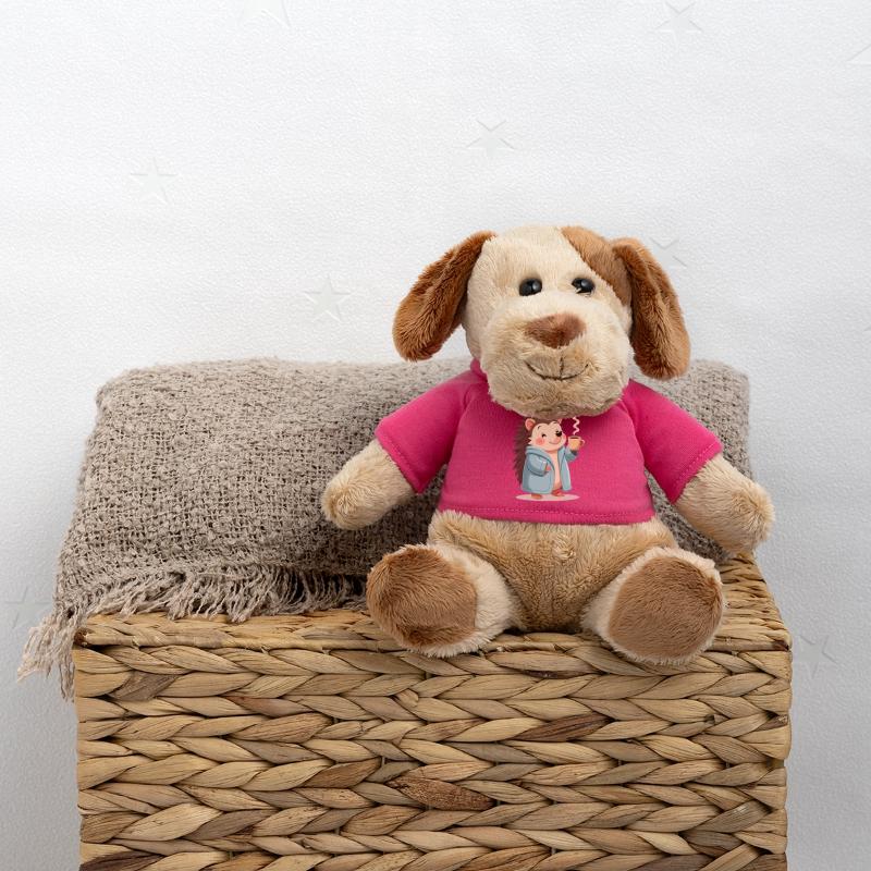 hérisson avec motif de pull de café Chien en peluche Helge MiniFeet®