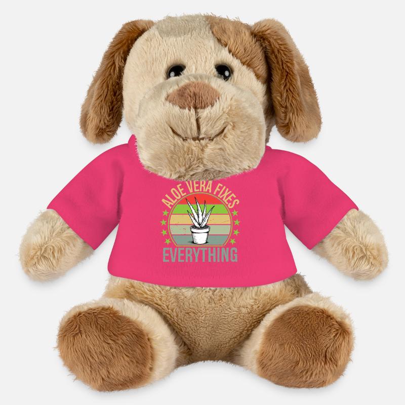 Aloe Vera Fixes Everything Funny Succulent Gard - MiniFeet® Hund Helge - Pink