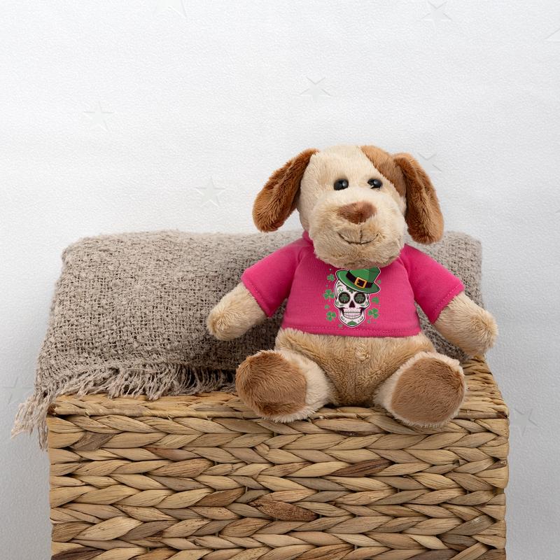 Crâne vert avec chapeau de saint Patrick Chien en peluche Helge MiniFeet®