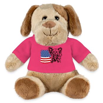 Chinese Crested Dog US America Flag Wilsigns - MiniFeet® Dog Helge - pink - Front