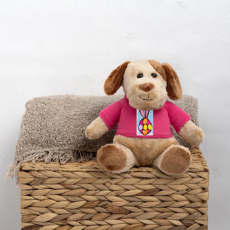 Colorful Easter Bunny Eggs Illustration MiniFeet® Dog Helge