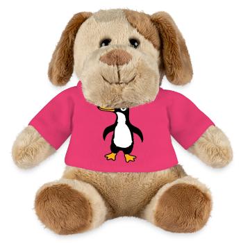 Pingouin mignon bébé enfant bambin heureux cool - Chien en peluche Helge MiniFeet® - rose - Devant