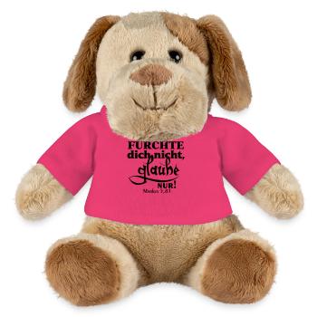 Markus 5,83 Bibelvers - MiniFeet® Hund Helge - Pink - Vorne