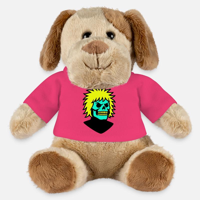Skullman avec une coiffure cool - Chien en peluche Helge MiniFeet® - rose
