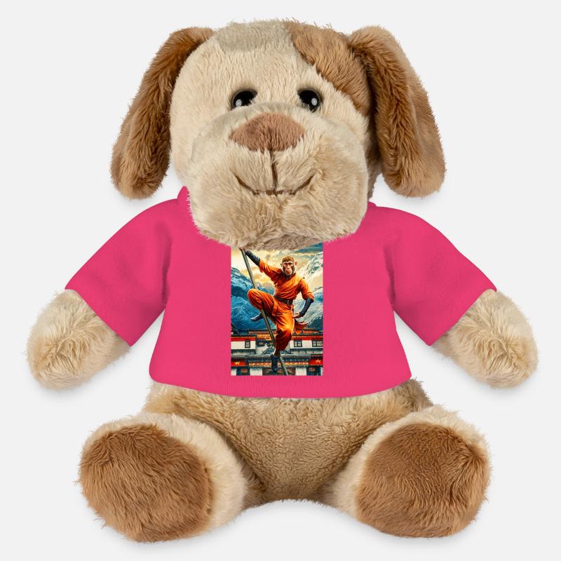 Humanoider Affe Shaolin Mönch - MiniFeet® Hund Helge - Pink