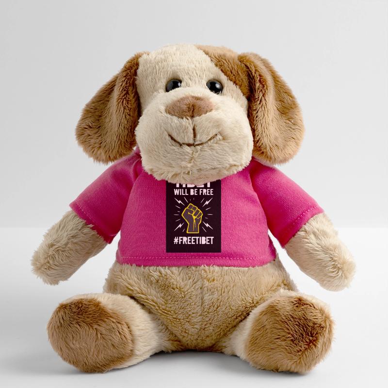 Le Tibet sera libre. Conception de protestation. Chien en peluche Helge MiniFeet®