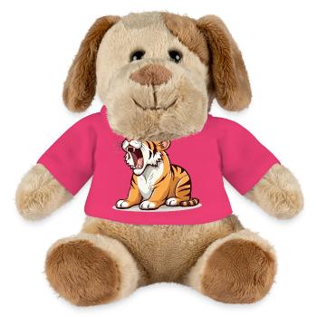 Müder Tiger - MiniFeet® Hund Helge - Pink - Vorne