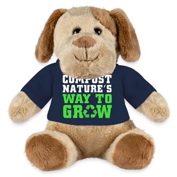 Kompost Würmer Geschenk - MiniFeet® Hund Helge - French Navy - Vorne