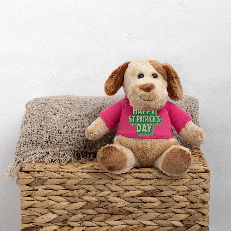 Joyeux Saint-Patrick Vert Pop Art Chien en peluche Helge MiniFeet®