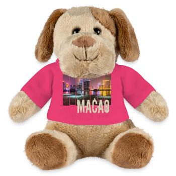 Macao in China Skyline Vintage Souvenir - Chien en peluche Helge MiniFeet® - rose - Devant