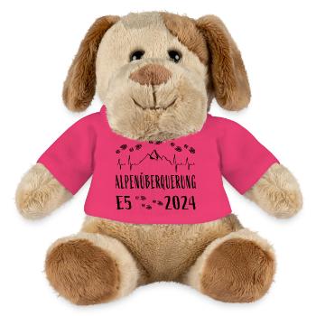 Alpenüberquerung E5 2024 Herzschlag - MiniFeet® Hund Helge - Pink - Vorne