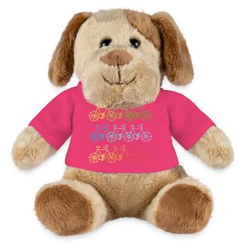 Bunte Fahrräder Fahrrad Geschenk - MiniFeet® Hund Helge - Pink - Vorne