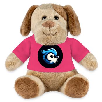 Comic Meise Vogel - MiniFeet® Hund Helge - Pink - Vorne