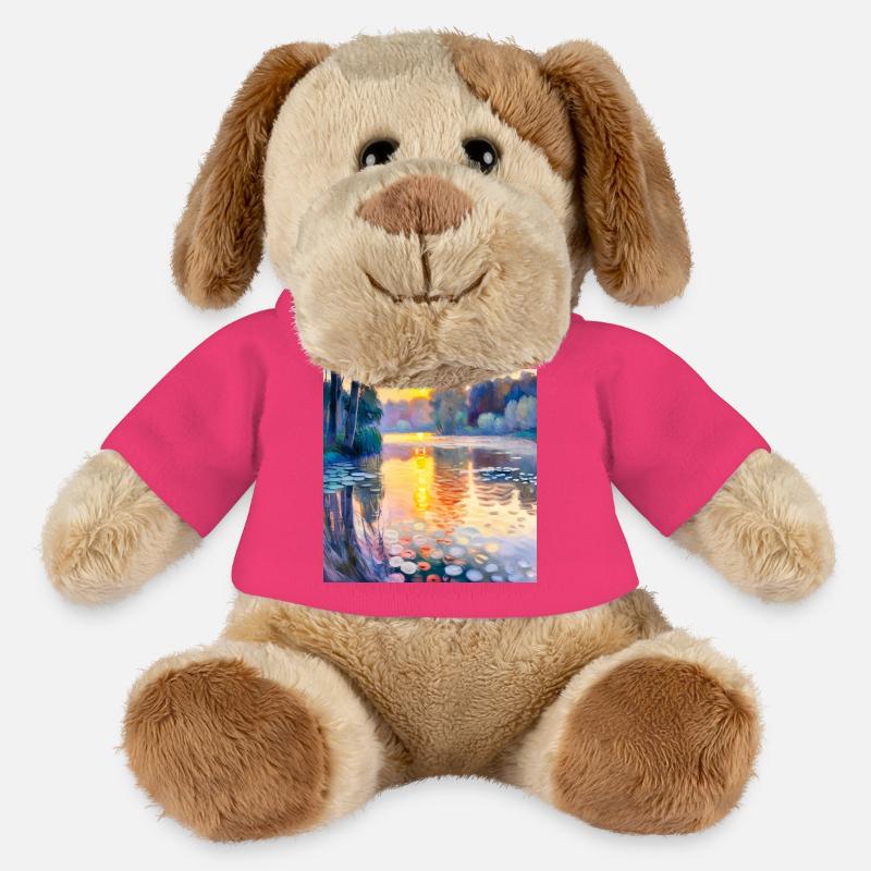 Landschafts-Impressionismus - MiniFeet® Hund Helge - Pink