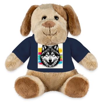 Loup - Chien en peluche Helge MiniFeet® - bleu marine - Devant