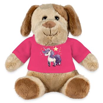 Sternen Unicorn mit lila Mähne - MiniFeet® Hund Helge - Pink - Vorne
