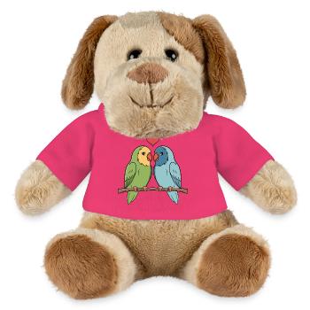 Bezaubernde Turteltauben paaren sich mit Herz - MiniFeet® Hund Helge - Pink - Vorne